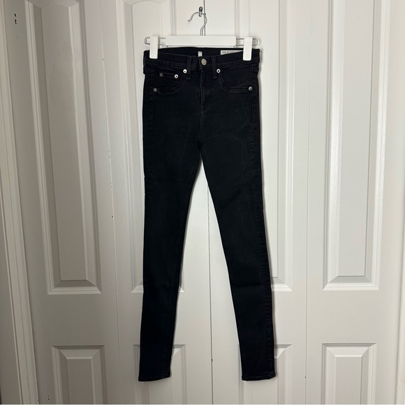 Rag & Bone High Rise Skinny Black Jeans EUC - Picture 2 of 8